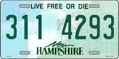 NH license plate 3114293