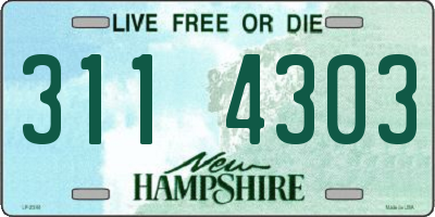 NH license plate 3114303