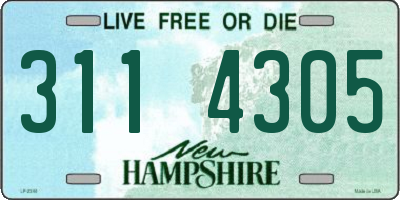 NH license plate 3114305