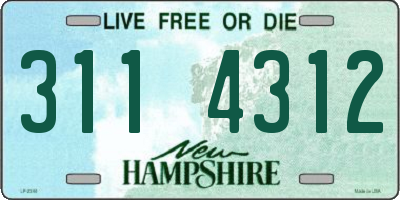 NH license plate 3114312