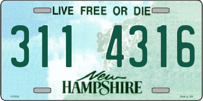 NH license plate 3114316