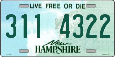 NH license plate 3114322
