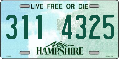 NH license plate 3114325