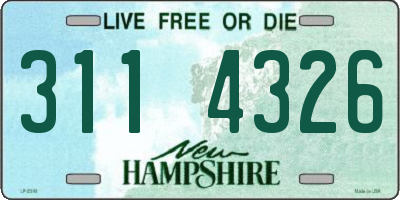 NH license plate 3114326