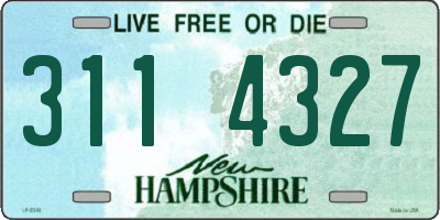NH license plate 3114327