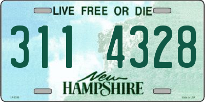 NH license plate 3114328