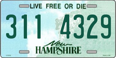 NH license plate 3114329