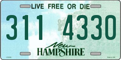 NH license plate 3114330