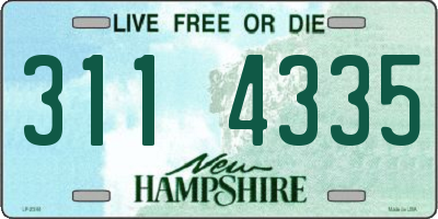 NH license plate 3114335