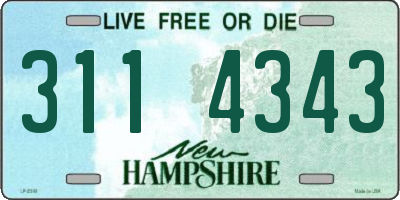 NH license plate 3114343