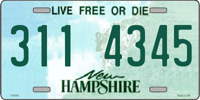 NH license plate 3114345