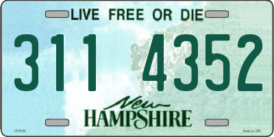 NH license plate 3114352