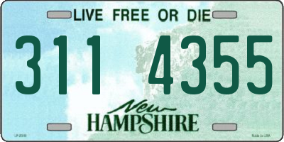 NH license plate 3114355