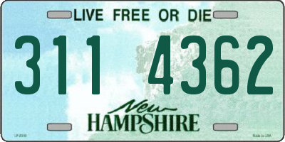 NH license plate 3114362