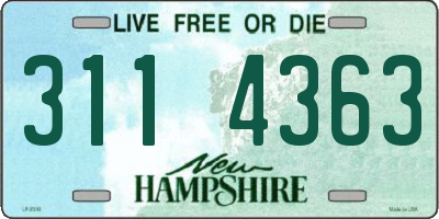 NH license plate 3114363