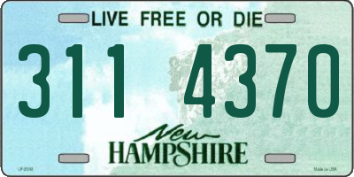 NH license plate 3114370