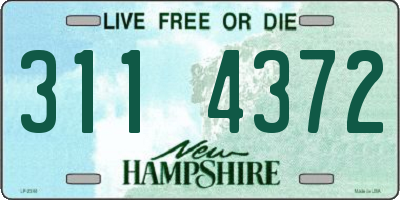 NH license plate 3114372