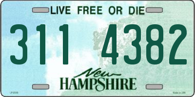NH license plate 3114382