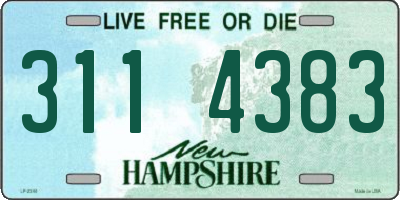 NH license plate 3114383