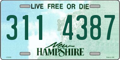 NH license plate 3114387