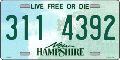 NH license plate 3114392