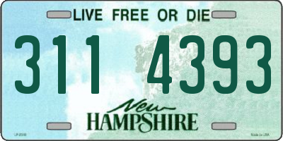 NH license plate 3114393