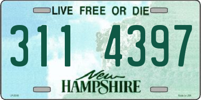 NH license plate 3114397