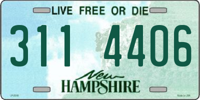 NH license plate 3114406