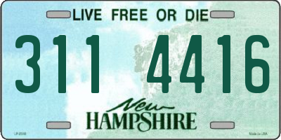 NH license plate 3114416