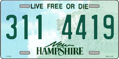 NH license plate 3114419