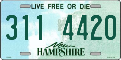 NH license plate 3114420