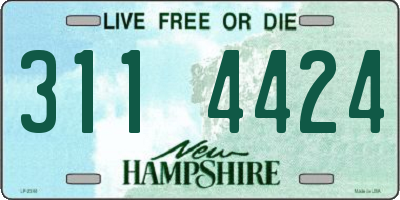 NH license plate 3114424