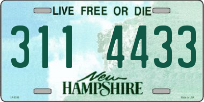 NH license plate 3114433
