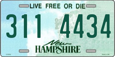NH license plate 3114434