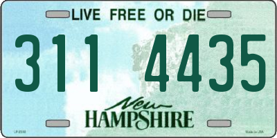 NH license plate 3114435