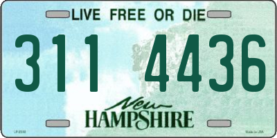 NH license plate 3114436