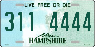 NH license plate 3114444