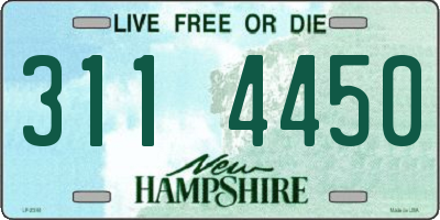NH license plate 3114450