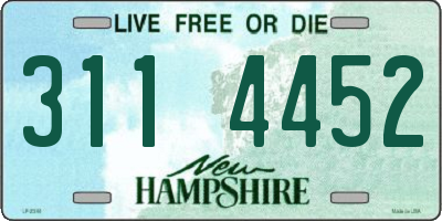 NH license plate 3114452