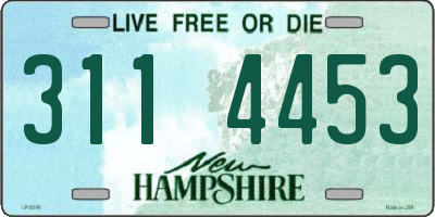 NH license plate 3114453