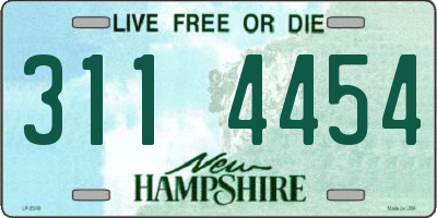 NH license plate 3114454