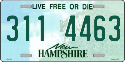 NH license plate 3114463