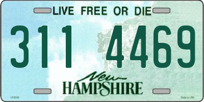 NH license plate 3114469