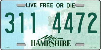NH license plate 3114472