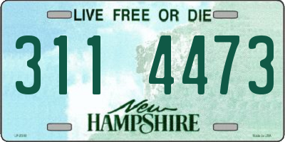 NH license plate 3114473