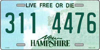 NH license plate 3114476