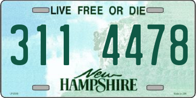NH license plate 3114478