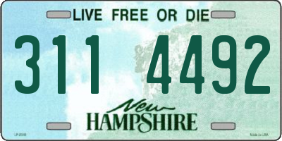 NH license plate 3114492