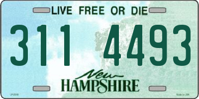 NH license plate 3114493