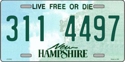 NH license plate 3114497